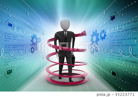 3d man business success concept 3d man business success concept 35223771