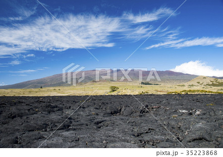 Daniel K.Inouye Highwayから見たマウナケア、ビッグアイランド、ハワイ島 35223868