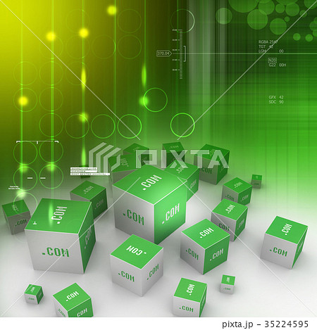 Dot com domain in cubes Dot com domain in cubes 35224595