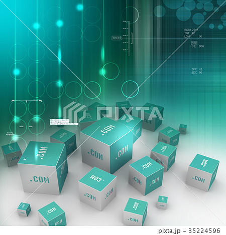 Dot com domain in cubes Dot com domain in cubes 35224596