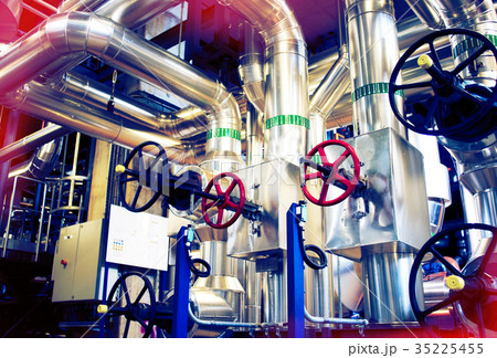 Industrial zone, Steel pipelines and pumps Industrial zone, Steel pipelines and pumps 35225455