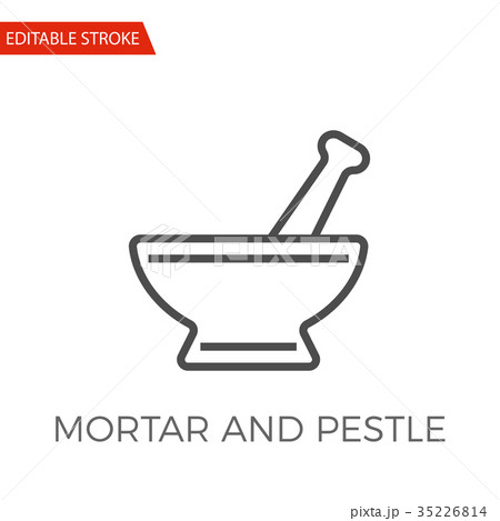 Mortar and Pestle Vector Icon 35226814