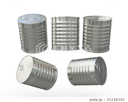 Blank cylindrical tin can with pull ring 35236192