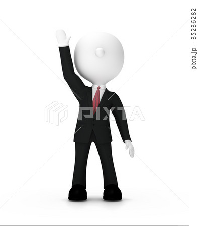 Businessman raising hand up,clipping path included Businessman raising hand up,clipping path included 35236282
