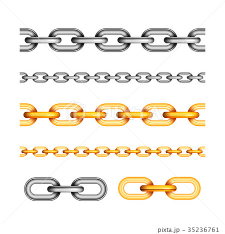 Set of different seamless chains on white Set of different seamless chains on white 35236761