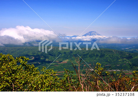 徳舜瞥山から見る初夏の羊蹄山 35237108