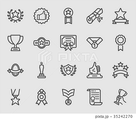 Awards of Success line icon 35242270