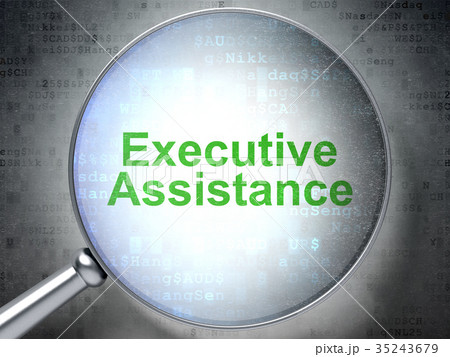 Finance concept: Executive Assistance with optical 35243679