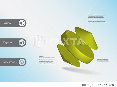 3D illustration infographic template  35245370