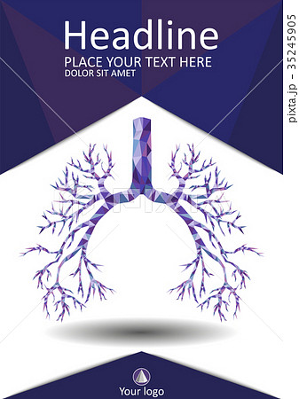 Medical journal cover template human bronchus 35245905