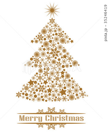 Golden Christmas Tree 35246419