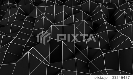 Black abstract polygonal background. Digital Black abstract polygonal background. Digital 35246487
