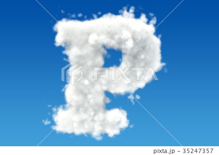 Letter P, alphabet from clouds in the sky 35247357
