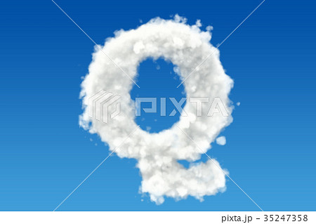 Letter Q, alphabet from clouds in the sky 35247358