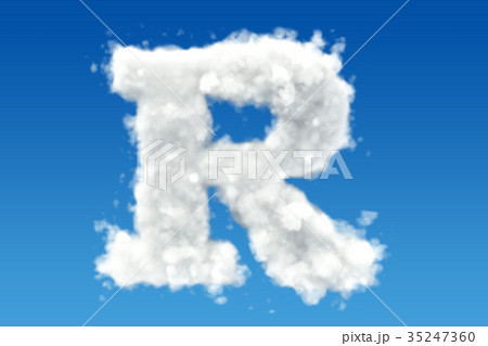 Letter R, alphabet from clouds in the sky 35247360