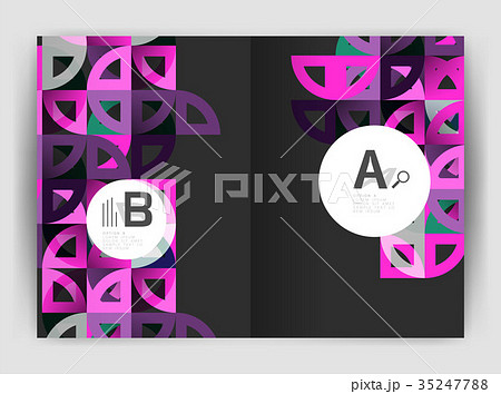Circle vector abstract backgrounds, annual report 35247788
