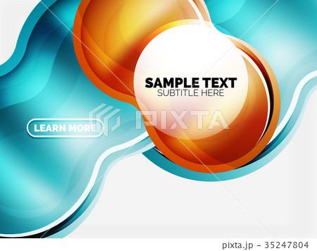 Glass or plastic hi-tech bubble background 35247804