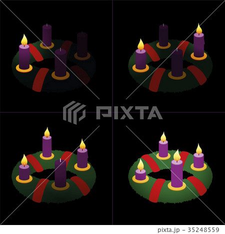 Advent Wreath First Second Third Fourth Sunday 35248559