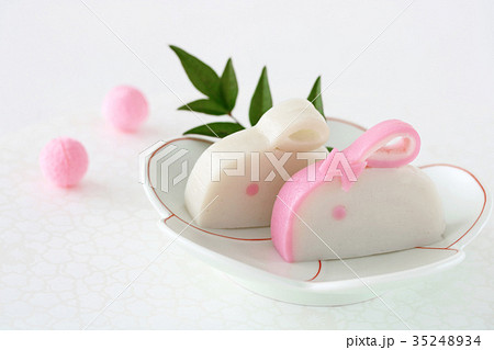 紅白かまぼこ　りぼんうさぎ 35248934