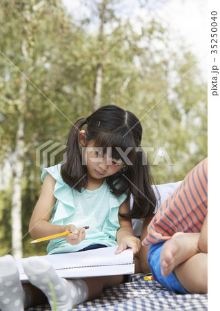 描画 描く 少女 35250040