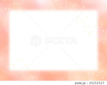 ピンクのキラキラフレーム 透過のイラスト素材 35252527 Pixta