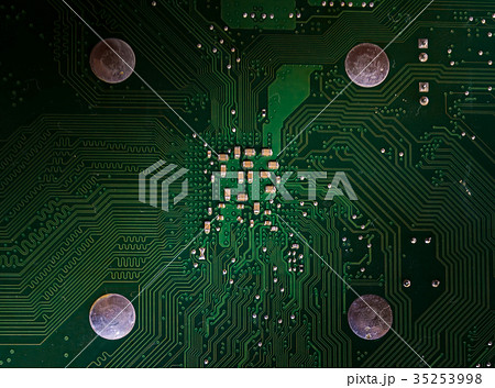 Closeup of server mainboard computer Closeup of server mainboard computer 35253998