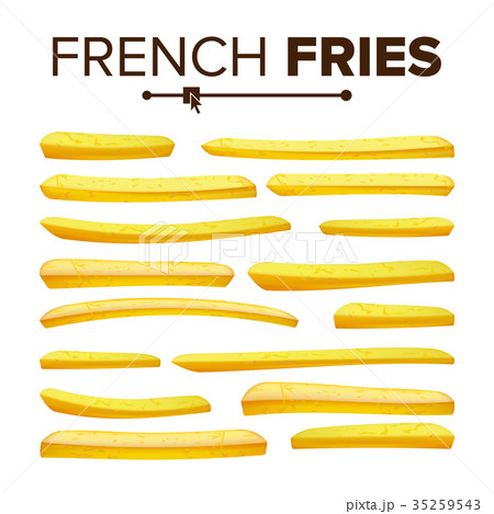 Realistic French Fries Set Vector.  35259543