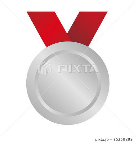 メダルアイコン銀メダルのイラスト素材