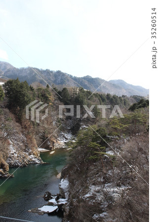 鬼怒盾岩大吊橋から見る鬼怒川 鬼怒盾岩大吊橋から見る鬼怒川 35260514