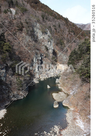 鬼怒盾岩大吊橋からみる盾岩 鬼怒盾岩大吊橋からみる盾岩 35260516