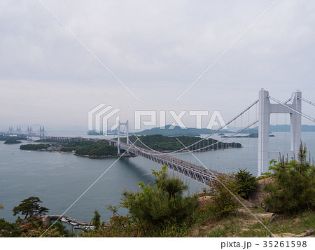 岡山・下津井から望む瀬戸大橋と瀬戸内海の多島美風景 岡山・下津井から望む瀬戸大橋と瀬戸内海の多島美風景 35261598