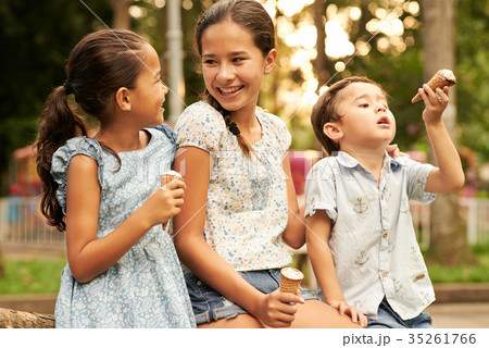 Kids with ice-cream Kids with ice-cream 35261766