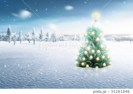 Beautiful decoration of christmas tree 35261846