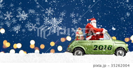 Santa Claus on car Santa Claus on car 35262004