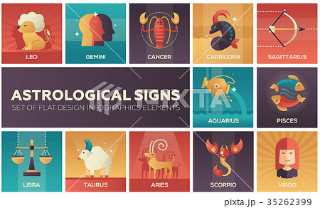Astrological signs - set of flat design Astrological signs - set of flat design 35262399