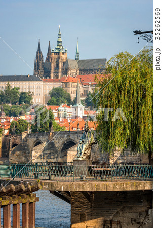 View of monument to composer Smetana in Prague 35262569