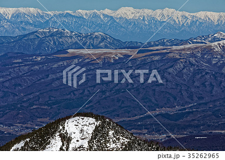 八ヶ岳連峰・編笠山から遠望する剱・立山と西岳 八ヶ岳連峰・編笠山から遠望する剱・立山と西岳 35262965