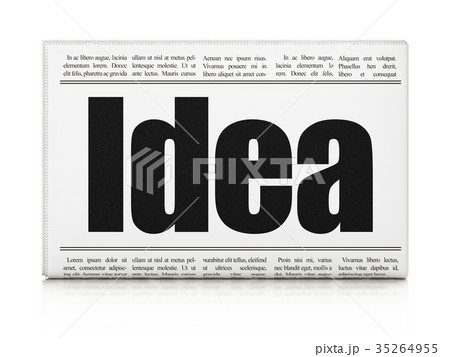 Advertising concept: newspaper headline Idea Advertising concept: newspaper headline Idea 35264955