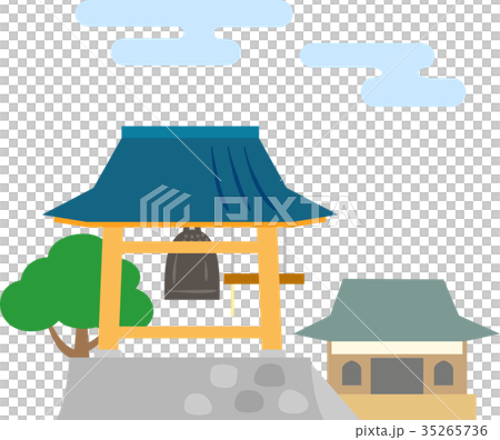 日本の寺院の鐘楼 35265736