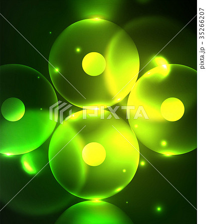 Blurred glowing circles, digital abstract 35266207
