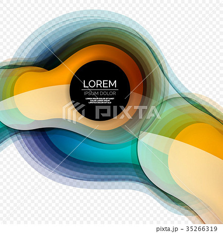 Glass round shape modern design template, abstract Glass round shape modern design template, abstract 35266319