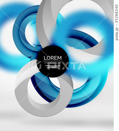 Abstract rings composition in grey 3d space with 35266340