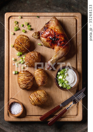 Accordion baked potatoes Accordion baked potatoes 35268133