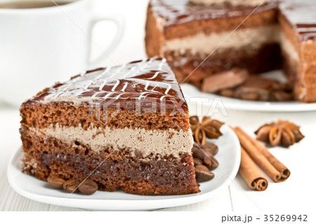 piece of chocolate cake 35269942