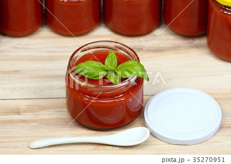 Homemade preserved  ketchup 35270951
