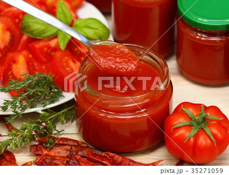 Homemade preserved ketchup Homemade preserved ketchup 35271059