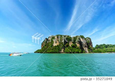 View of Railay East beach, Ao Nang, Krabi Thailand View of Railay East beach, Ao Nang, Krabi Thailand 35271849