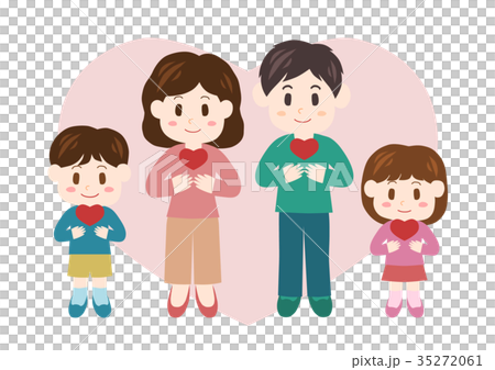 家庭和心臟例證 35272061