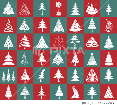 Christmas tree icon set 35272283