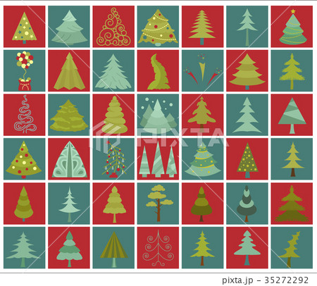 Christmas tree icon set 35272292